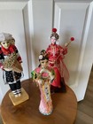 3 Vintage Souvenir Asian Dolls Face 11-12 Inch Bodies
