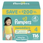 New Pampers Swaddlers Diapers  Size 4  116 Count  select For More Options 