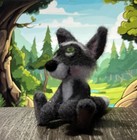 Mini Needle Felted Gray Raccoon