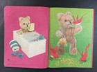 Rare Vintage 1970 Busy Teddy Bear Real Cloth Fabric Book  A Whitman Book