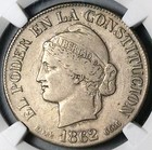 1862 Ngc Vf 35 Ecuador 4 Reales Quito Barre Rare Silver Coin  23040901d 