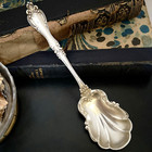 Helena By R  Blackinton Large Serving Spoon Sterling Silver With Gilt Bowl 7 5 