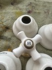 Porcelain Hot Cold Waste Faucet Tub Water Handles Knobs Vintage Bathroom Antique