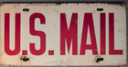 Vintage Us Mail License Plate Postal Letter Carrier  Us Government