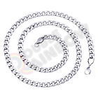 Men s Women s Stainless Steel Necklace Silver Cuban 3-12mm Chain Link C08