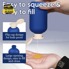3 Pack Travel Shampoo Bottle  Empty Plastic Squeeze Bottles 6 8oz With Flip Cap 