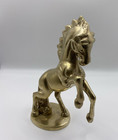 Vintage Brass Rearing Horse Figurine Statue 7 X 5