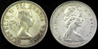 Lot Of Four Canadian Quarters 1938  1950  1960  1965 - Silver 0 800