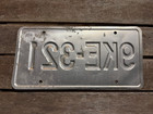 1988 West Virginia  License Plate 9ke 321