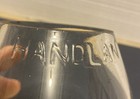 Antique Clear Embossed Handlan Railroad Lantern Globe 4 1 2 