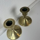 Vintage Solid Brass Candle Holder Set Of 3    Tapered Candlesticks