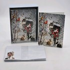 Christmas Cards Box Of 15 Dona Gelsinger 3d Glitter Snow Birds Rabbits Squirrel 