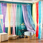 New Plain Tulle Voile Door Window Curtain Drape Panel Sheer Soft Scarf Valances   