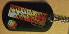Rare Nine Inch Nails 1994 Self Destruct Concert Tour Dog Tag Chain 1994 1995 Nin