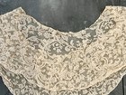 Antique Victorian Edwardian Handmade Bobbin Needle Brussels Lace Collar Cream