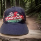 Nfl Official Beer Budweiser Advertising Promotional Cap Snapback Hat Vintage 90