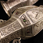 A Pair Of Chinese Antique Exquisite Handmade Copper Silver-plated Vases 