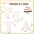 Play Sign - 12 In Wooden Rattan Letters Playroom Sign  Playroom Wall Decor For T