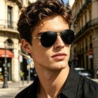 These Vintage Metal-framed Sunglasses In A Pilot Style For Men