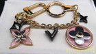 Louis Vuitton Key Ring Gold   Pink M68460 Comes With Box And Bag