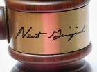 Vintage Politics  Republican Congress Newt Gingrich Appreciation Wood Gavel