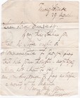 1855 Qv 1d Penny Red Stamp Crease On Letter To Lord Dunsany At Lord Sherborne s