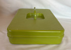 Vintage Green Plastic Wilson Wil-hold Sewing Box   Thread Storage Case Usa