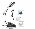 Usb Rechargeable Led Book Light Flexible Clip On Book Light Night Reading Lamp