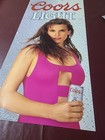 Vintage 1990 Coors Light Swimsuit Model Poster Advertising 16 5    X 35 