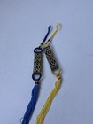 Chinese Opera Mask Tassel Ornaments Set Of 2 Asian Hanging Decor Blue Yellow