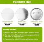 300 Pcs 58mm 2 25 Inch Button Supplies Button Parts For Button Maker Machine    