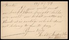Usa 1800s Boston Mass Negative Numeral 3 Fancy Cancel Cover 94916