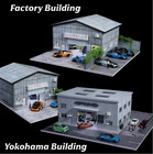 1 64 Diorama Factory Parking Lot Led Lighting Model Car Display Garage Scene Us