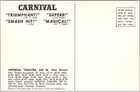 Broadway Play   New York City Advertising Postcard Carnival At Imperial Theatre
