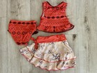 Disney Moana Girls 3 Piece Swim Suit  Size 2t