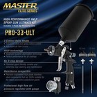 Master Elite Ultimate Hvlp Spray Gun 1 3  1 4  1 8mm Fluid Tip Set Air Regulator