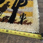 Vintage 1970 s Desert Cactus Sunset Latch Hook Rug Wall Hanging Cowboy 43 x28 