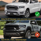 For 2019-2024 Ram 1500 Dt Front Bumper License Plate Mount Holder Tag Bracket