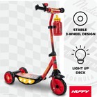 Disney Pixar Cars Preschool Scooter With Lights  Bell  Water Bottle  Red