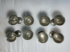 Set Of 8 Vintage 5    White Pewter Goblets Genuine Pewter Colonial Style Cups Usa