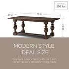 Maven Lane Leon Traditional Wooden Dining Table In Antiqued Brown Finish
