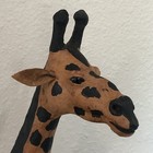 Vintage Leather Wrapped Giraffe Figurine Exotic Safari African Animal Large 23 