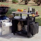 39 5  Outdoor Grill Cart With Storage Cabinet Outdoor Waterproof Cover Included