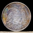 1873-cc Seated Liberty Half Dollar Silver Plated Novelty Coin Modern Restrike To