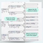 Large Print Blank Pedigree Chart 6 Generation Genealogy Form