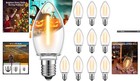10-pack C7 E12 Led Bulbs Shatter Resistant Warm White 2200k