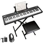61 Key Keyboard Piano Protable Electric Semi-weighted Piano Keyboard Beginner 