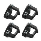    4x Truck Cap Topper Camper Shell Mounting Clamps Heavy Duty Aluminum Black Caps