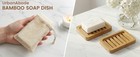 2pcs Self Draining Soap Holders  Rustic Slotted Bboo Dish Tray  Easy