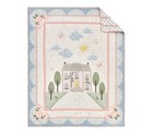 Pottery Barn Kids Heritage Dollhouse Wholecloth Printed Quilt Twin Size Mult New